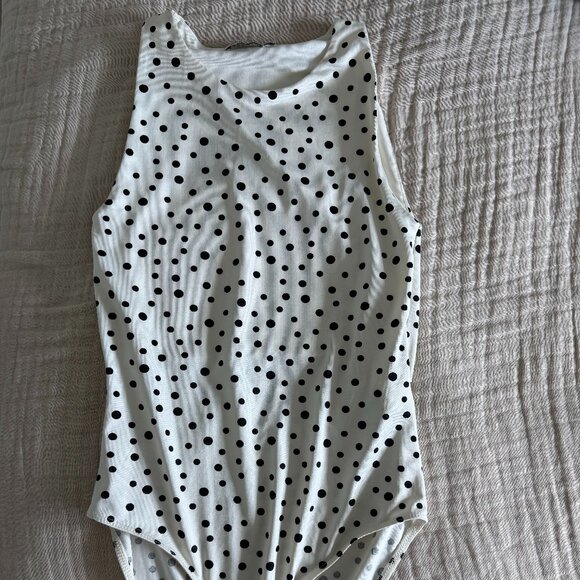 Stradivarius Polka Dot Bodysuit New Without Tags - Size M 🤍 - Picture 2 of 12